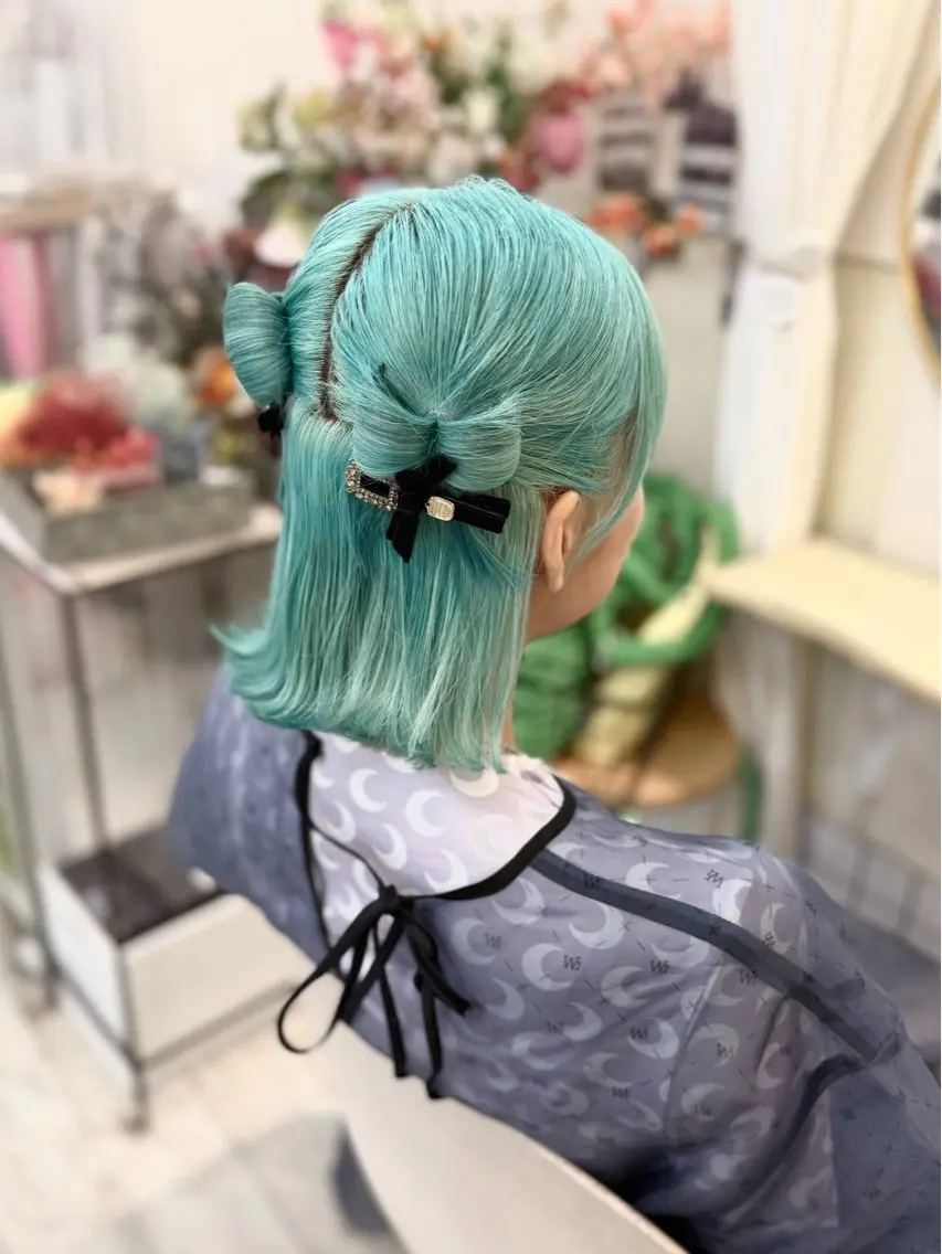 ショート ヘアアレンジ ヘアセット 梅田茶屋町ヘアセット 🎀RIONA🎀のヘアスタイル