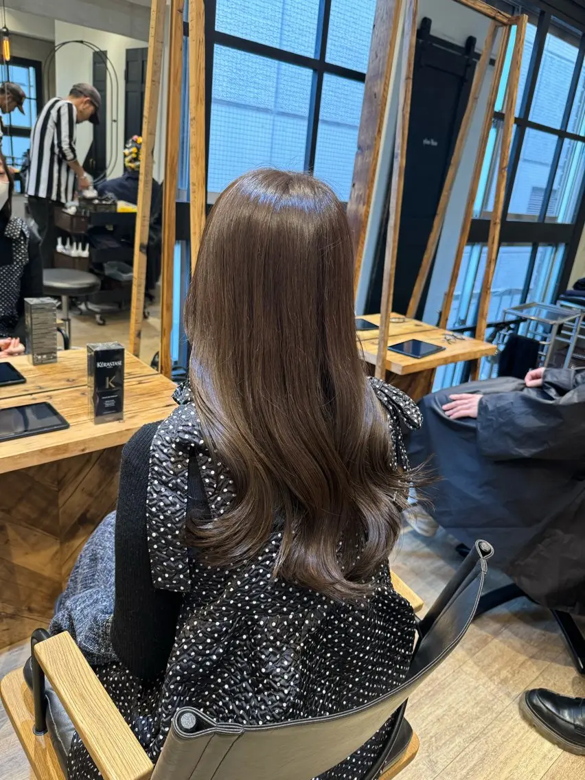 セミロング ヘアカラー トリートメント 新宿/顔周りカット +レイヤー＝しずく♩のヘアスタイル