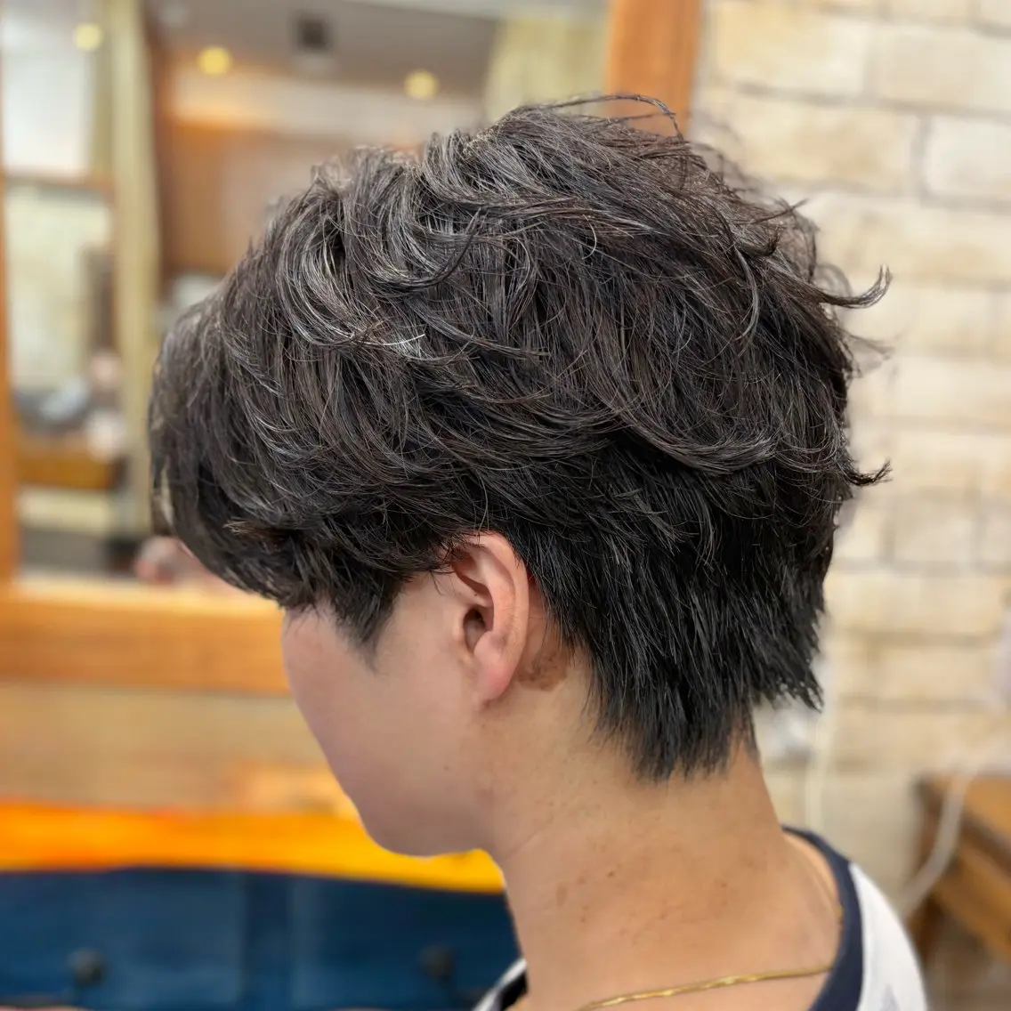 ミディアム パーマ メンズ カット パーマ トリートメント 💈直毛×ツイスパの プロ🥷清水のヘアスタイル