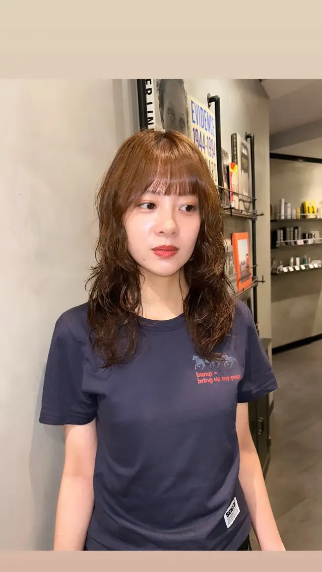 ロング カラー パーマ カット ヘアカラー パーマ タナカ カナ🫧のヘアスタイル