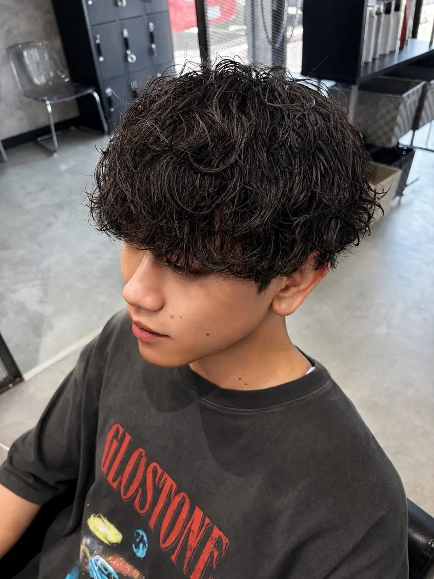 ミディアム パーマ メンズ カット パーマ 平畑 直将 《メンズ・パーマ》のヘアスタイル