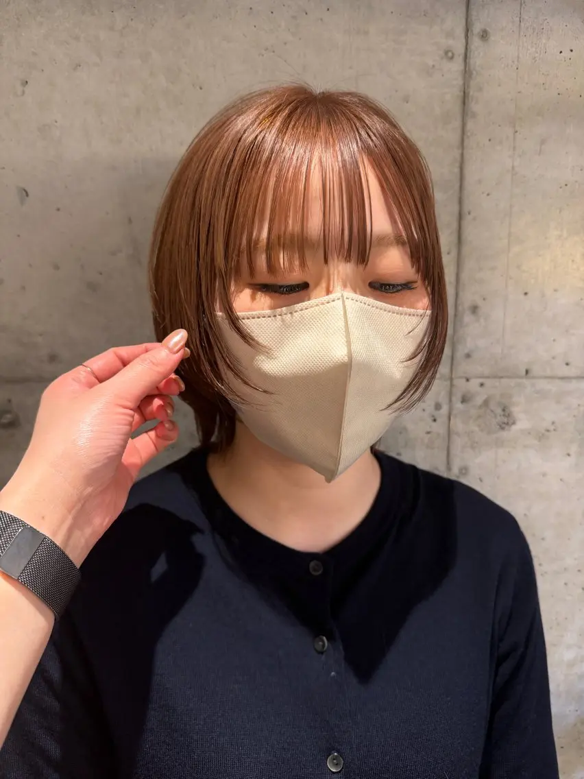 ショート カラー カット ヘアカラー トリートメント ♥️ブリーチなしW/ カラー/優希/大宮のヘアスタイル