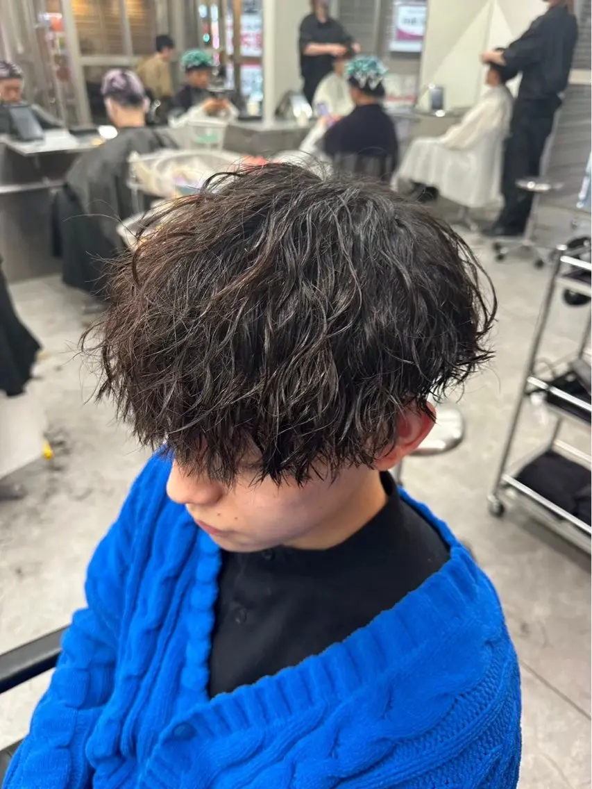 ミディアム カラー パーマ メンズ カット パーマ トリートメント ヘアセット 🔥最強メンズ特化/ パーマの達人🔥風見のヘアスタイル