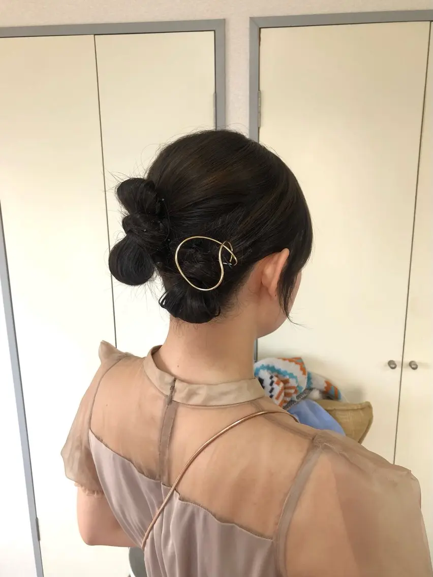 セミロング ヘアアレンジ ヘアセット salon *meehoのネイルデザイン