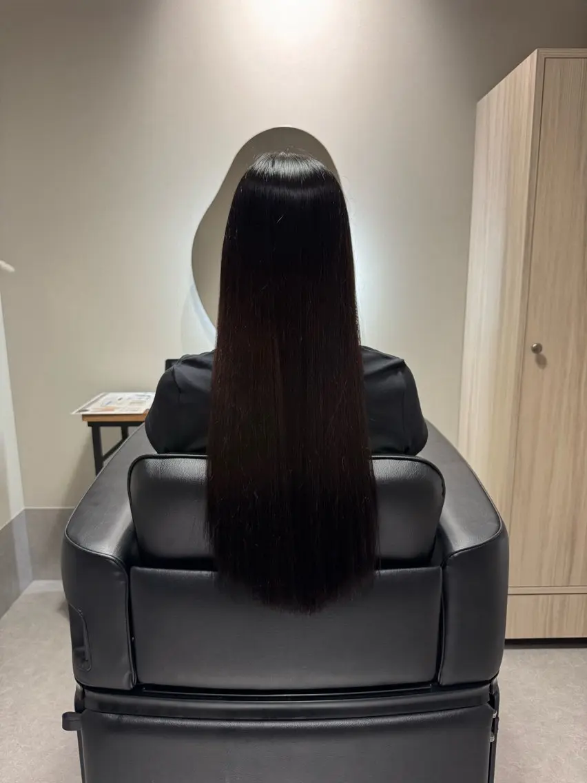 ロング カット 縮毛矯正 トリートメント 博多美容室NAVY 橋本心縮毛矯正のヘアスタイル