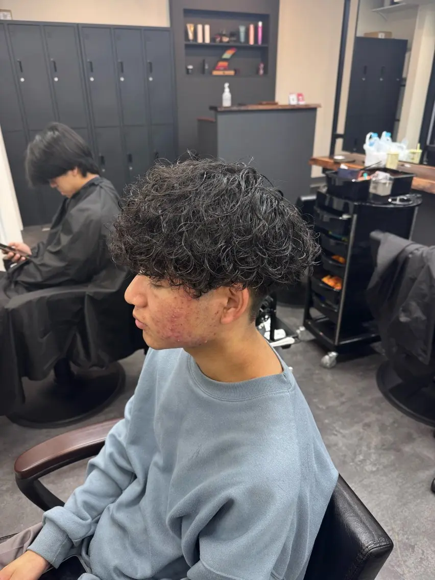 ショート パーマ メンズ カット パーマ 柏メンズカットパーマ NO.1タイチのヘアスタイル