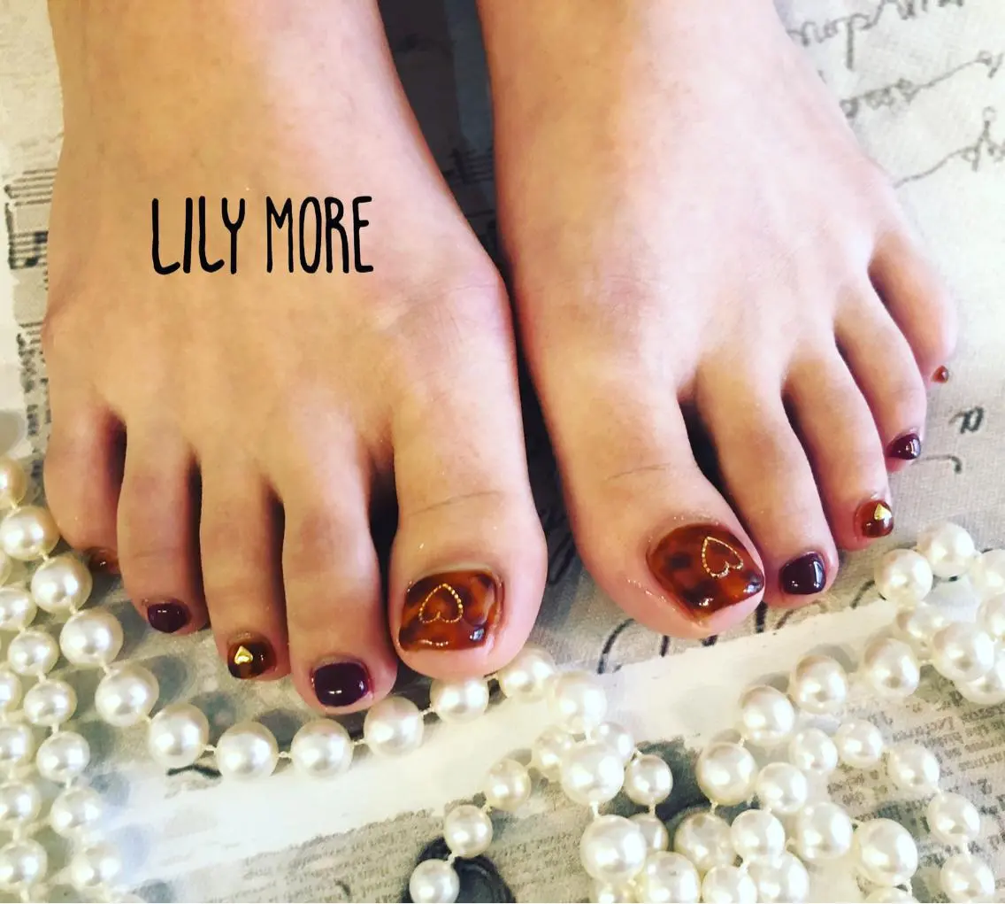 ネイル べっ甲ネイル Lily closetのネイルデザイン