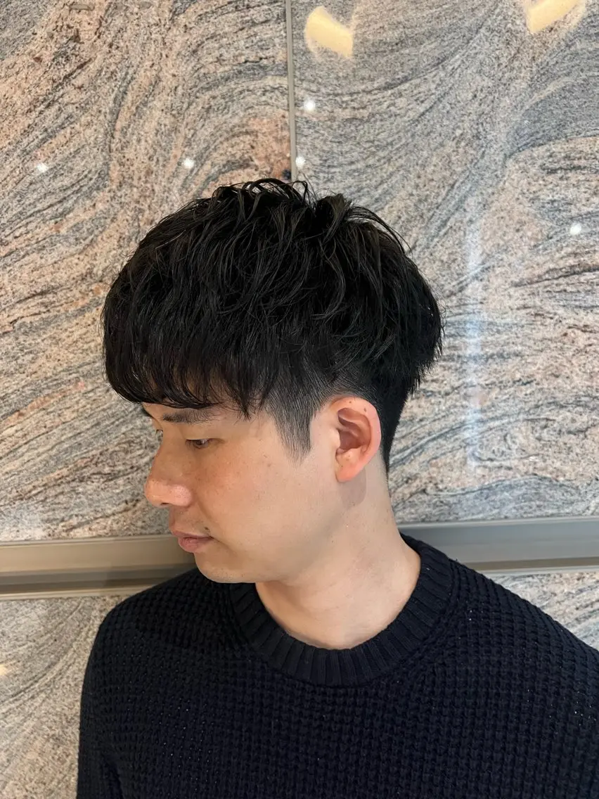 ショート パーマ メンズ ヒロ銀座　さかうえ ひかる💈のヘアスタイル
