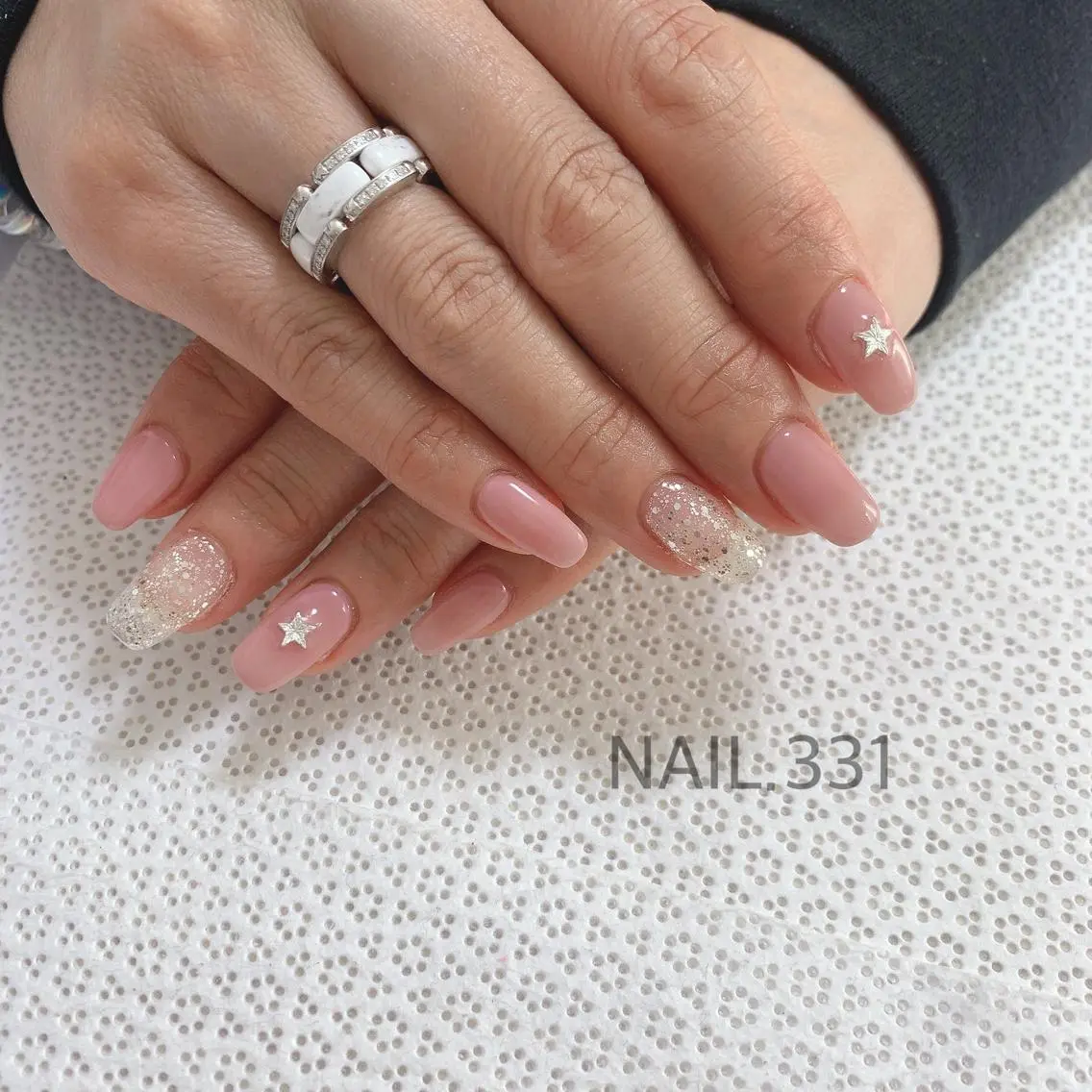 ネイル ピンク シルバー Nail 331のネイルデザイン