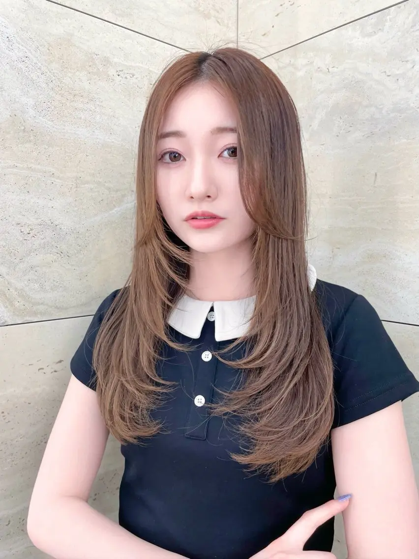 ロング カラー カット ヘアカラー トリートメント 韓国ヘア🇰🇷 レイヤー/芝春樹のヘアスタイル
