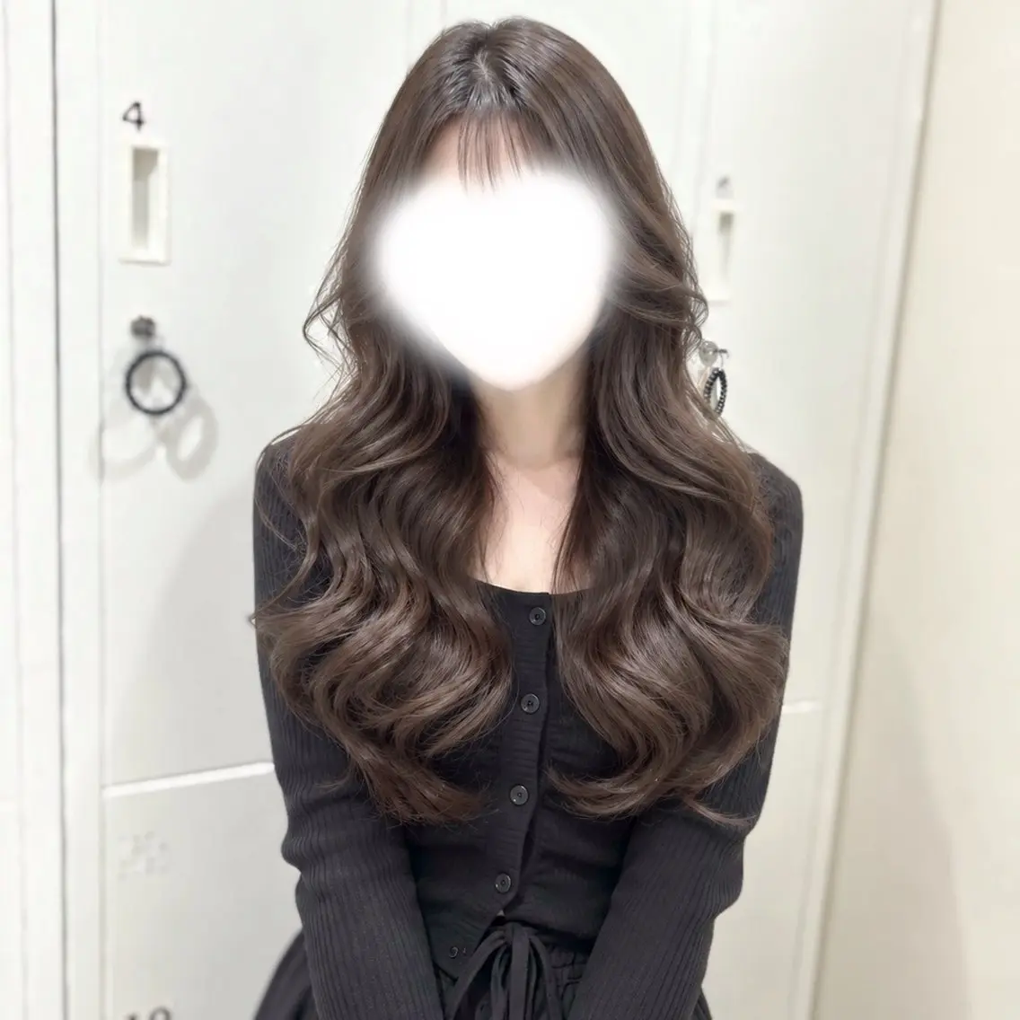 ロング パーマ カット パーマ 艶髪/韓国風パーマ 矢澤涼夏のヘアスタイル