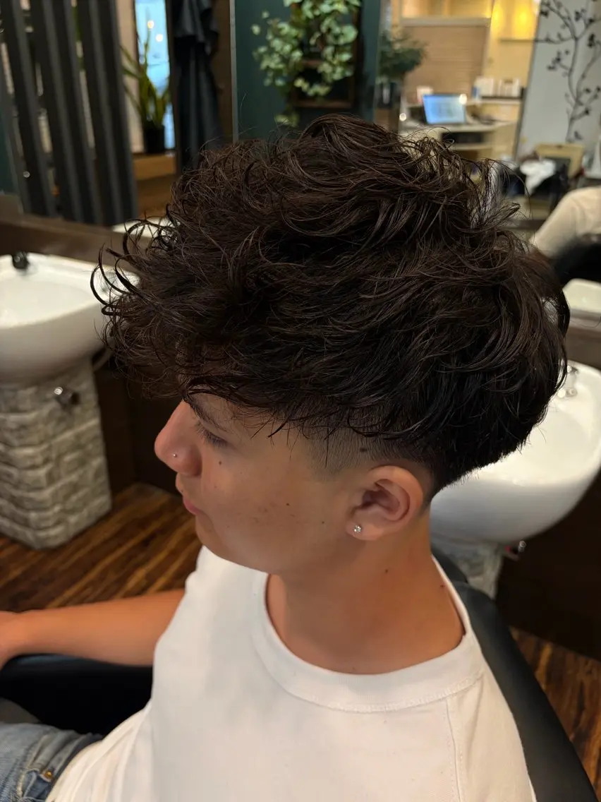 パーマ メンズ メンズパーマ カット メンズ特化/パーマ/ フェードKOHAKUのヘアスタイル