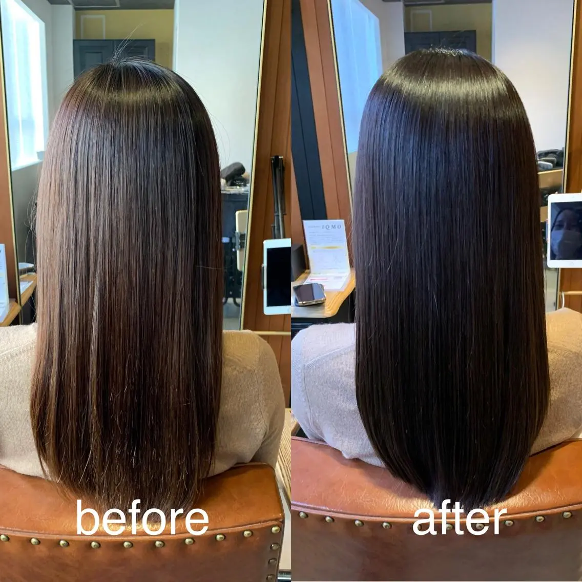 セミロング 髪質改善 カット ヘアカラー トリートメント 縮毛矯正&髪質改善 MAILHAIRのヘアスタイル
