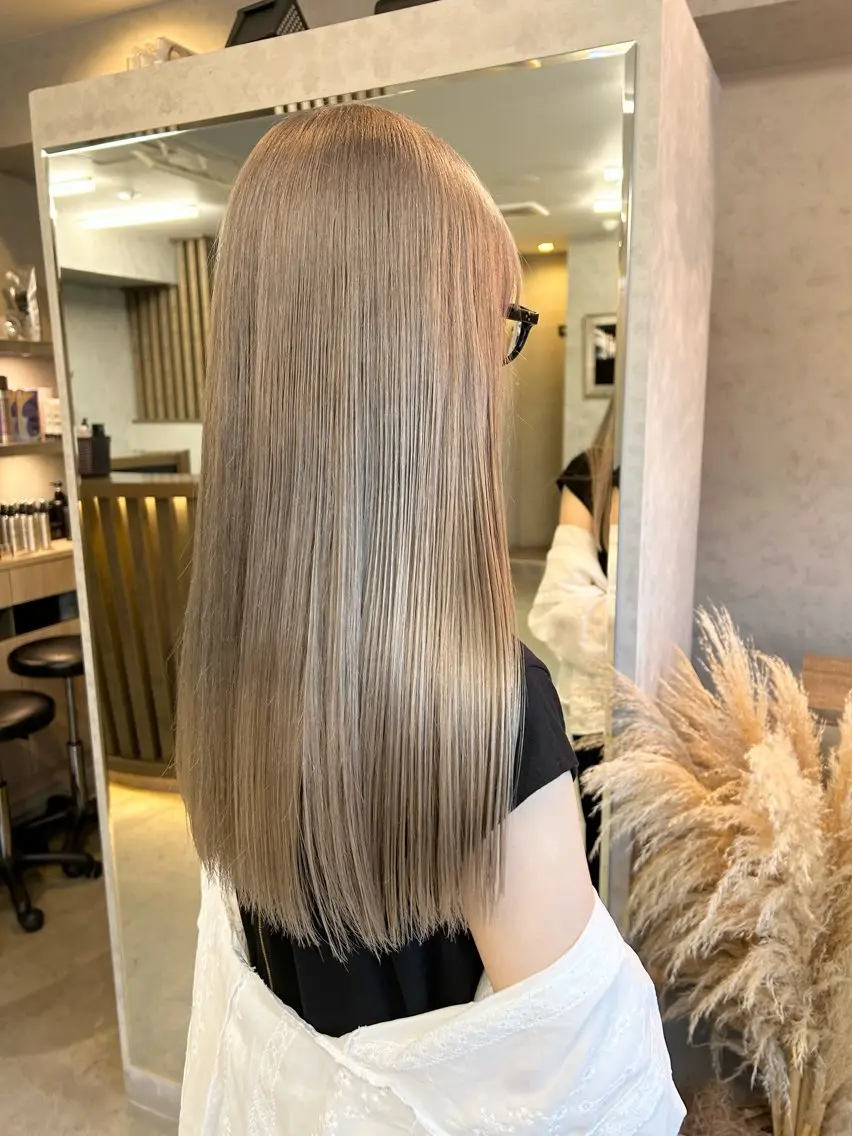 ロング カラー カット ヘアカラー トリートメント Haru/THREE …by velvetのヘアスタイル