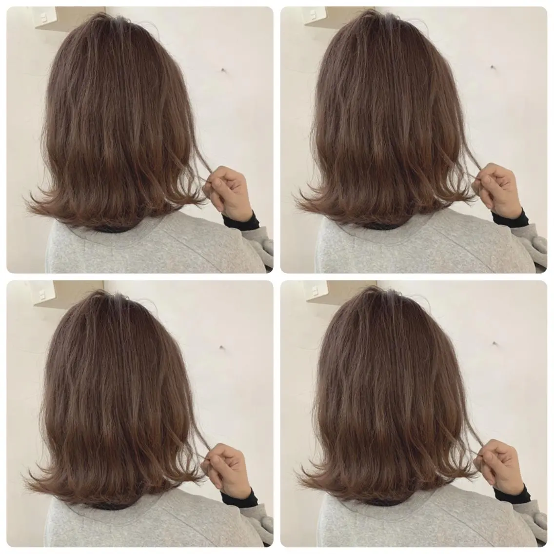 ミディアム カラー 京都大人女性ショート 徒歩1分/秋山のヘアスタイル