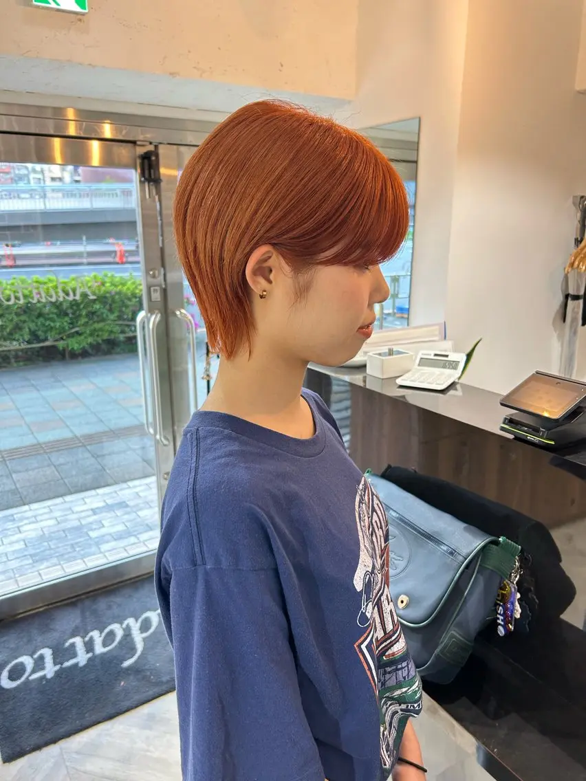 ショート カラー カット ヘアカラー トリートメント 艶髪/ショート/ ボブ/なつきのヘアスタイル