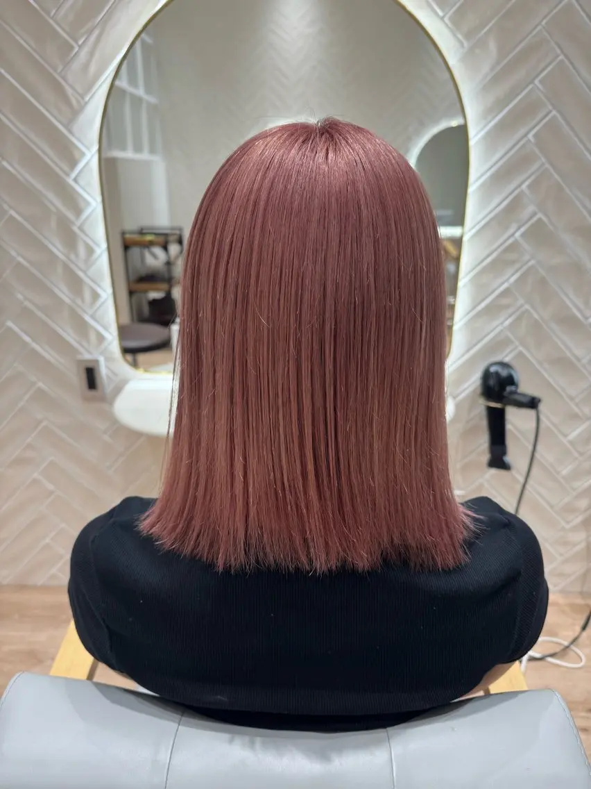 ミディアム カラー ブリーチ ケアブリーチ ハイトーンカラー 河添 麗菜のヘアスタイル
