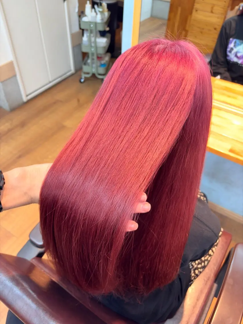 ロング ヘアカラー トリートメント 髙木 優人のヘアスタイル