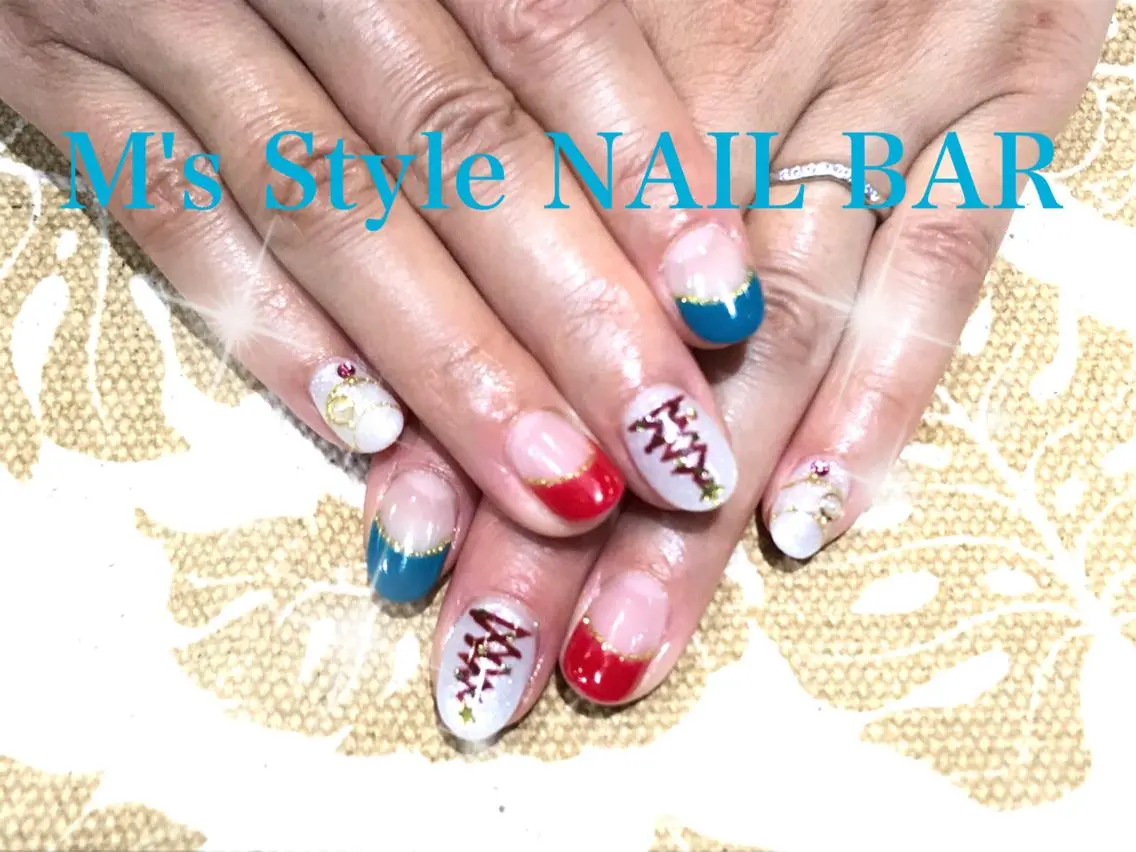 ネイル 冬ネイル クリスマス ハンドネイル M's Style NAIL BARのネイルデザイン