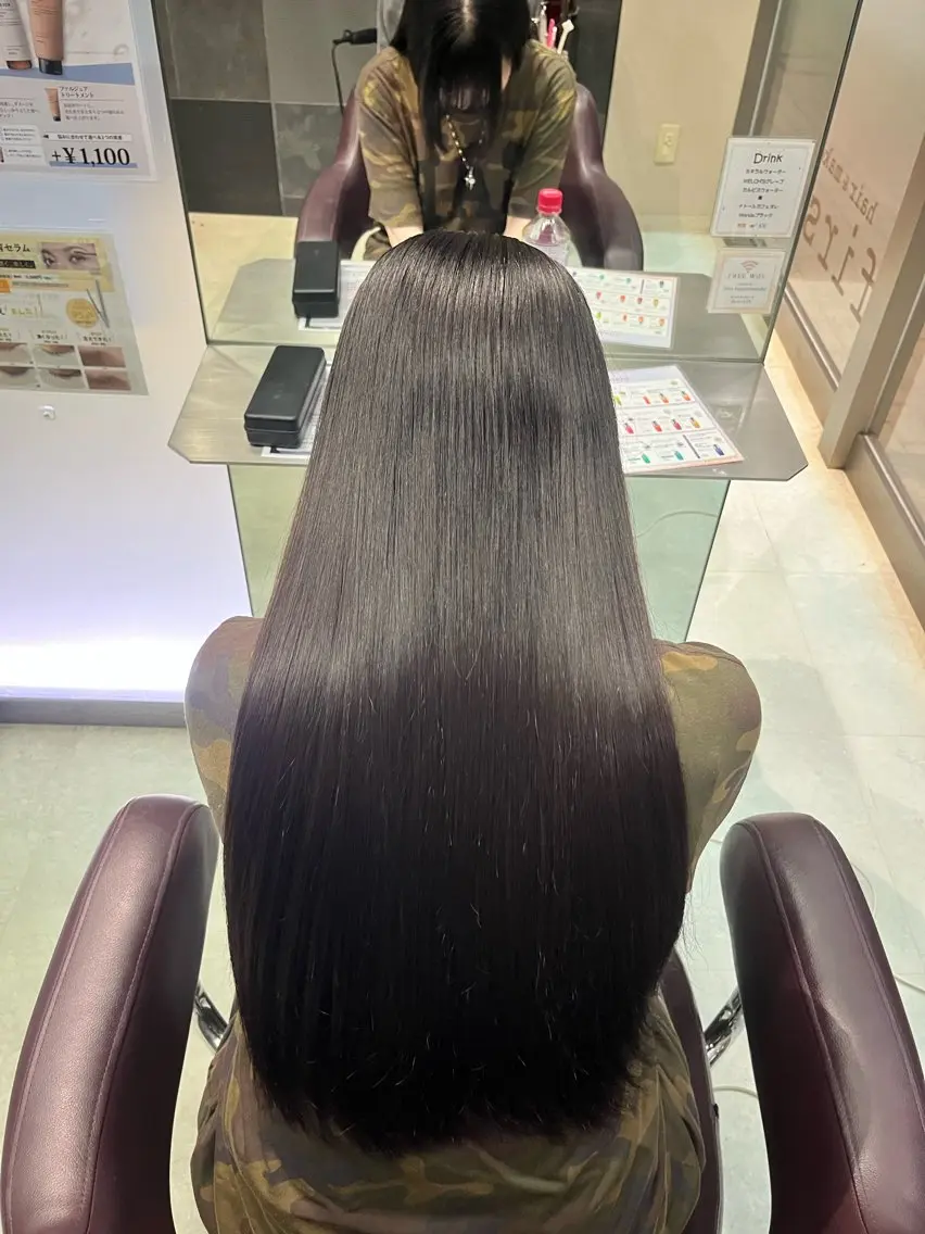 ロング パーマ 縮毛矯正 加藤 奈菜のヘアスタイル