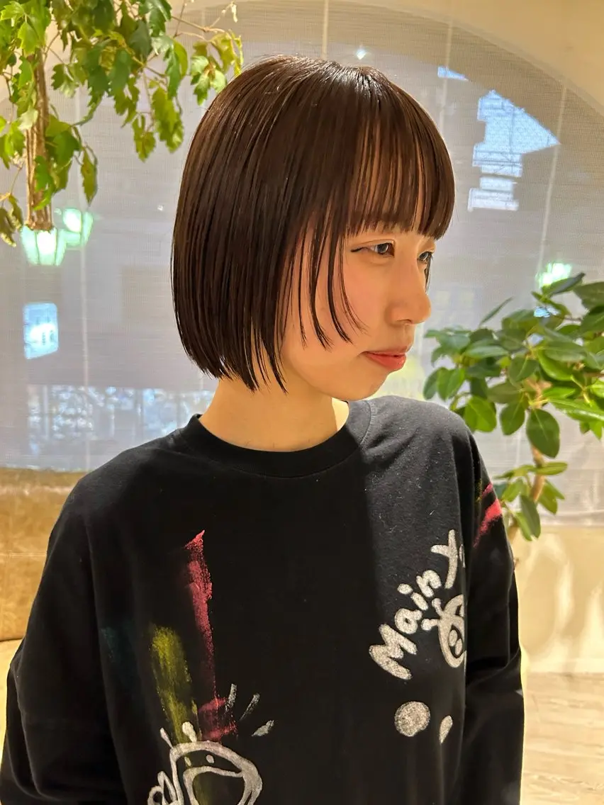 ミディアム カラー ボブ カラーリスト IKUHOのヘアスタイル