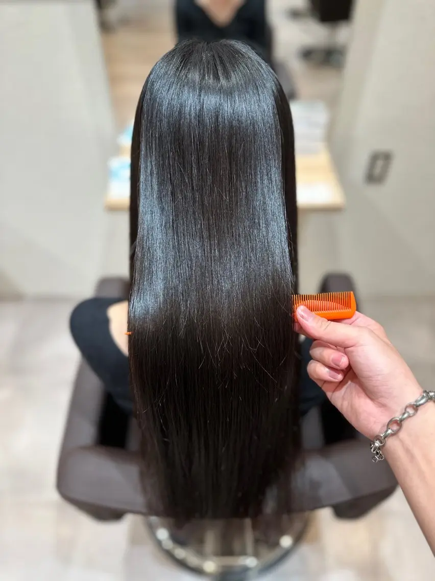 ロング パーマ カット ヘアカラー トリートメント 長崎 洋平のヘアスタイル