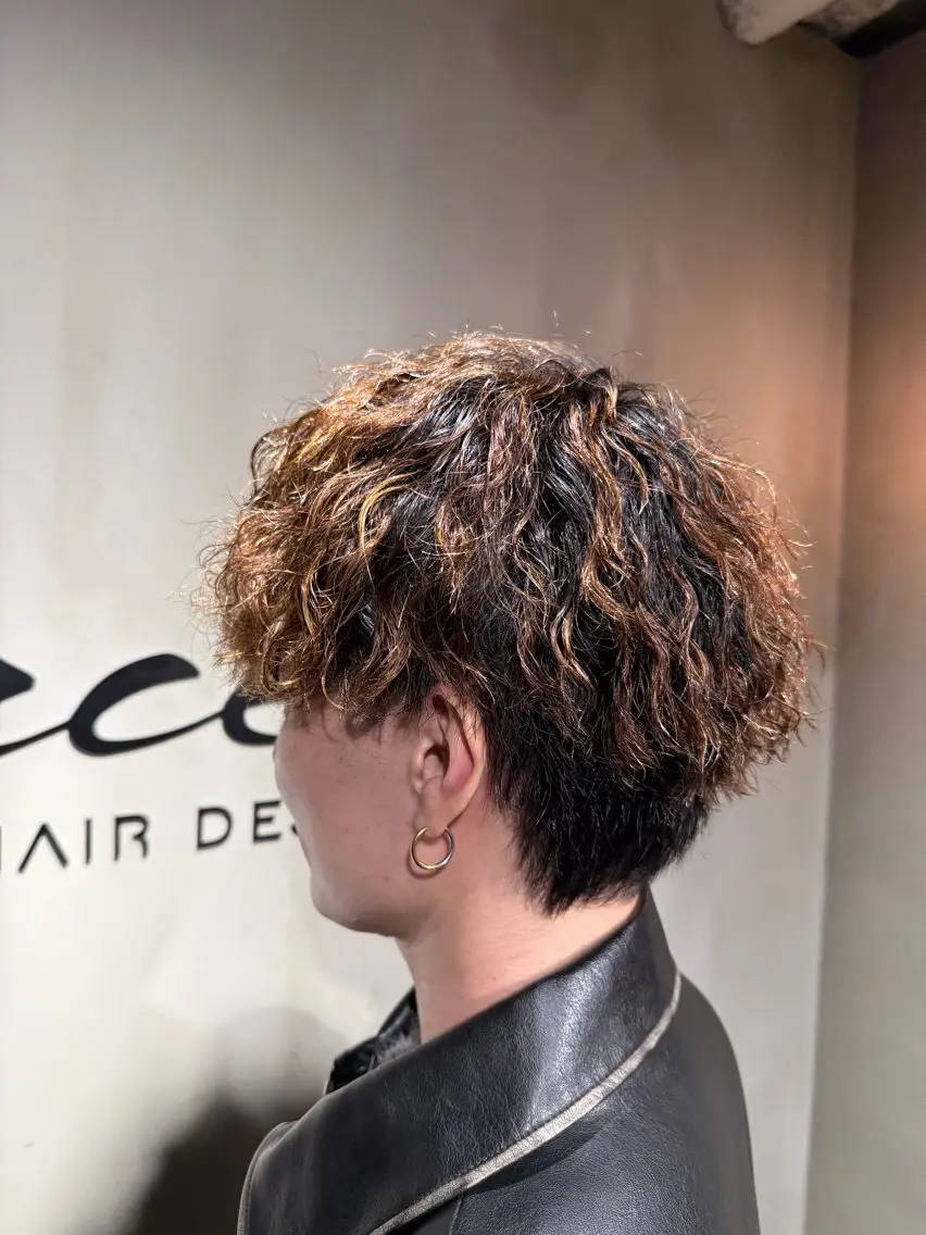 ショート パーマ ツイストスパイラルパーマ スパイラルパーマ 艶感/レイヤーカット 🌐Taketoのヘアスタイル