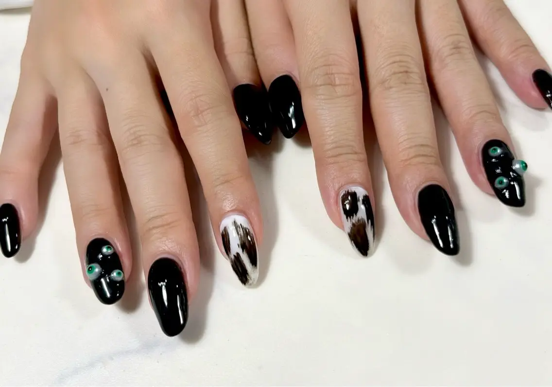 ネイル ハロウィン シンプルネイル knail ＊RISA°.・のネイルデザイン
