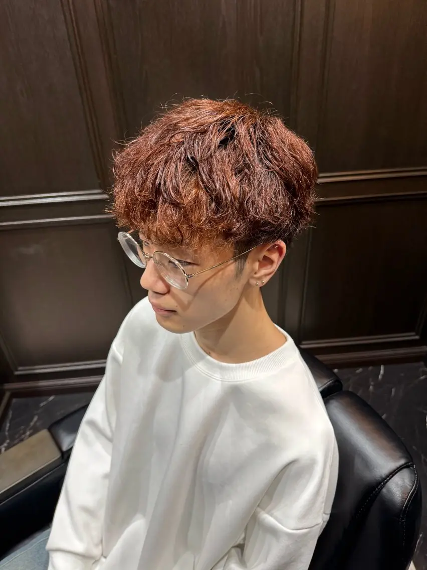 ショート パーマ メンズヘアカット無料 中村　心のヘアスタイル