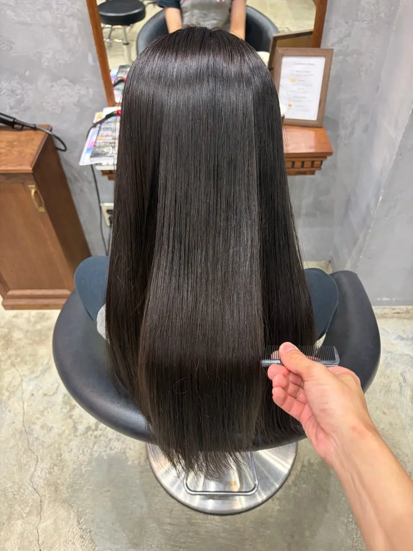 ロング 縮毛矯正 縮毛矯正 トリートメント 縮毛矯正/髪質改善 小野竜聖のヘアスタイル