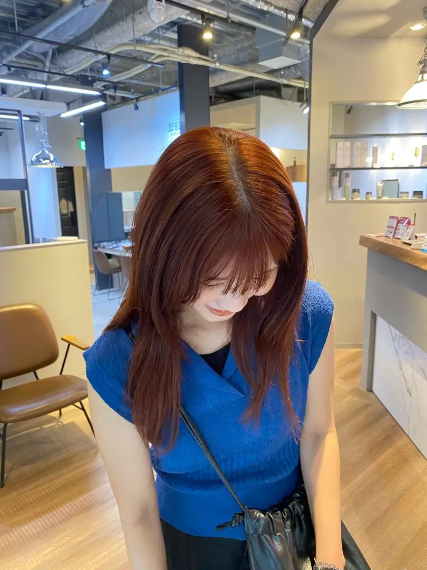 セミロング カラー カット ヘアカラー トリートメント 艶カラー/ハイライト /レイヤー中島啓太のヘアスタイル