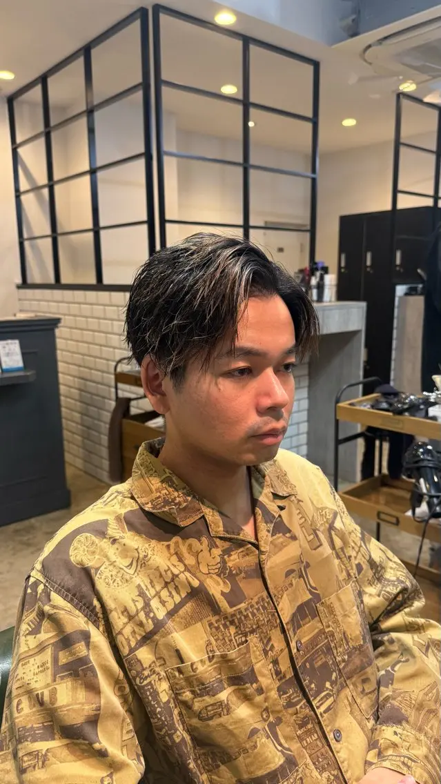 ショート メンズ センターパート 刈り上げ メンズ専門 Ryukiのヘアスタイル