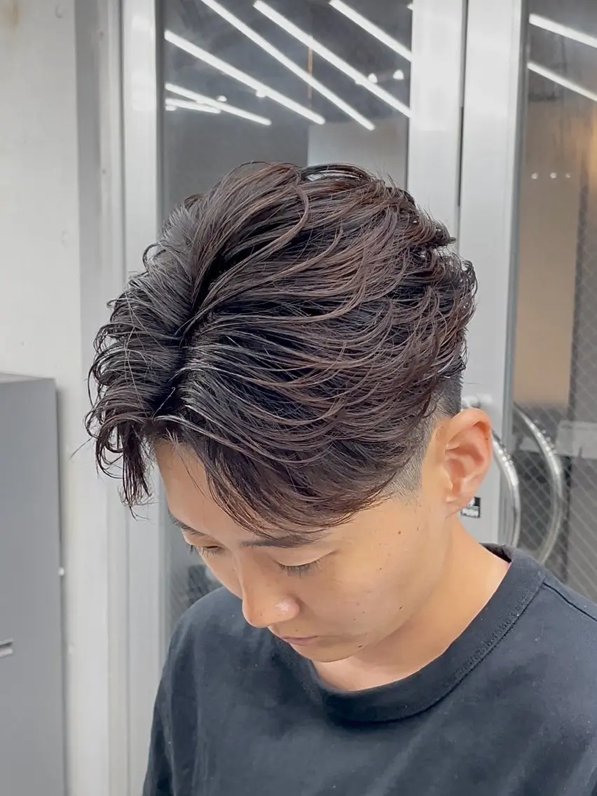 パーマ メンズ フェザーパーマ メンズパーマ カット パーマ 【OVARL】メンズ パーマ/さかしょーのヘアスタイル