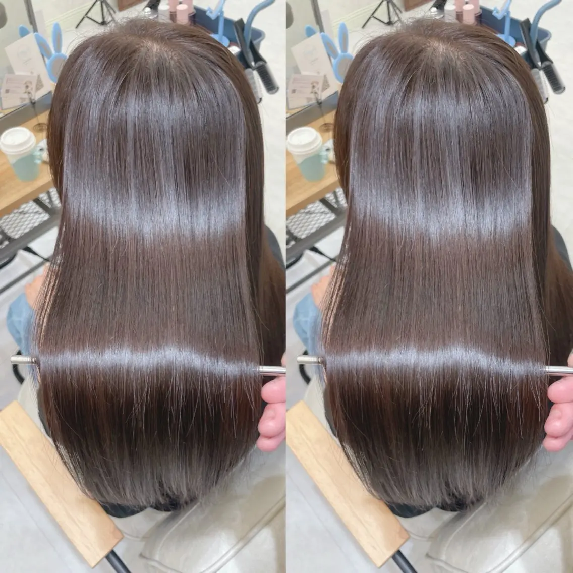 ロング カット ヘアカラー トリートメント 髪質改善✨艶髪カラー 縮毛矯正✨有田仁志のヘアスタイル