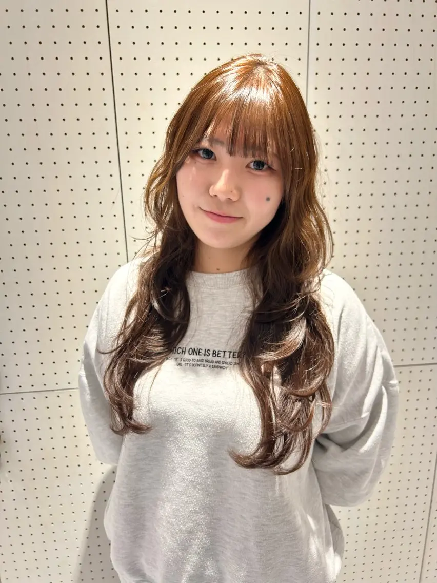 ロング カラー カット ヘアカラー トリートメント 🎀ヘアセット透明感 /REINA🎀のヘアスタイル