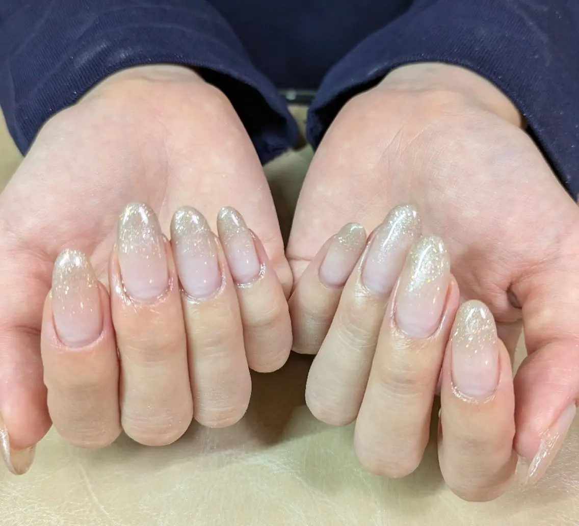 ネイル グラデーション キラキラネイル ラメ(グリッター) ラメグラデーション LYLY ✾ai✾のネイルデザイン
