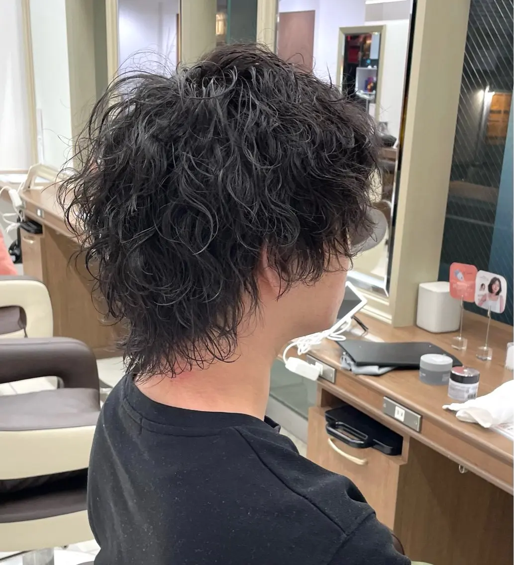 ショート パーマ メンズ カット パーマ トリートメント 【メンズ特化】 池田大成✂︎のヘアスタイル