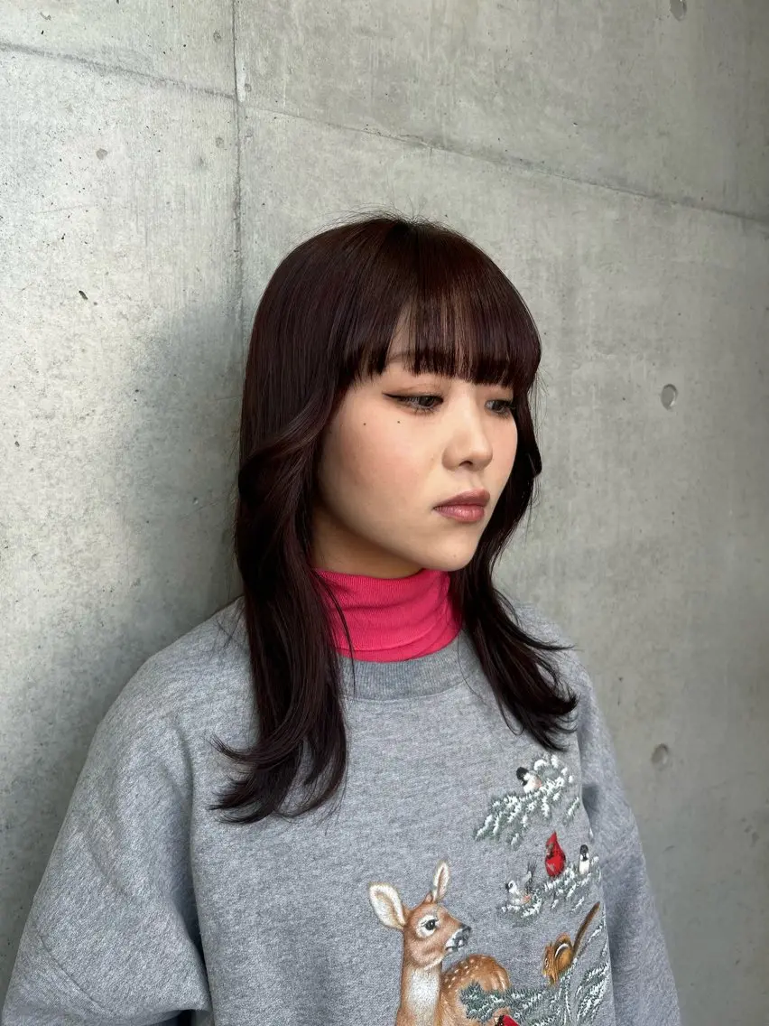 ロング カラー ヘアアレンジ カット ヘアカラー トリートメント ボブ艶モテカラー🫧 カリンのヘアスタイル