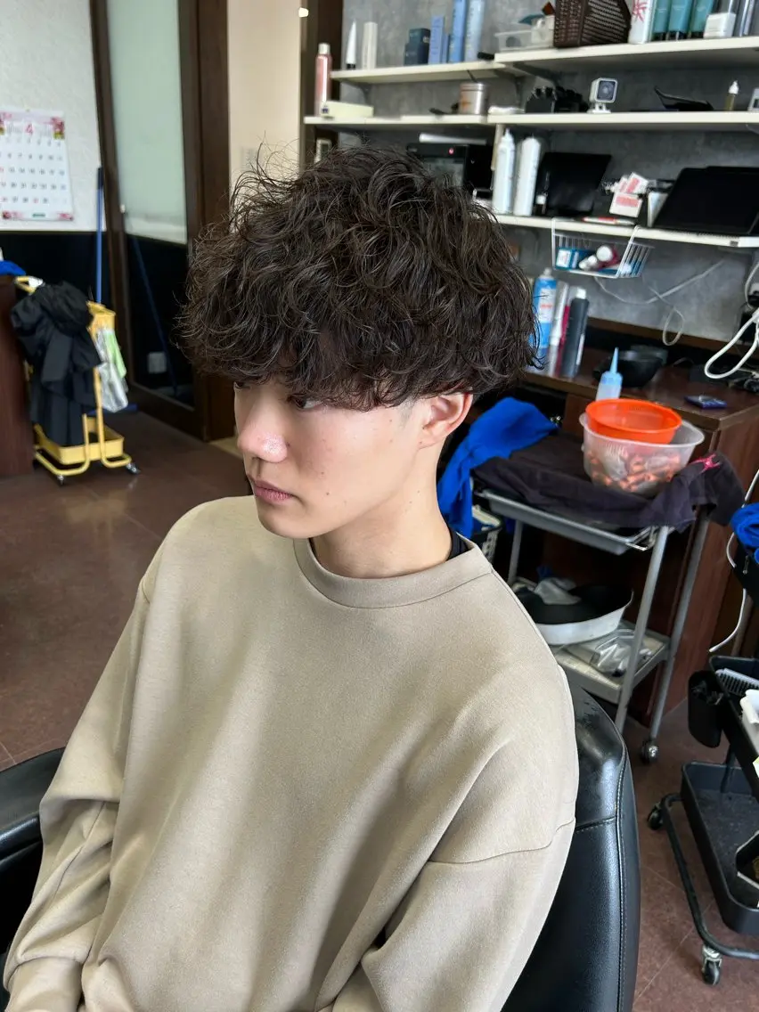 パーマ メンズ パーマ 河野 敬之のヘアスタイル