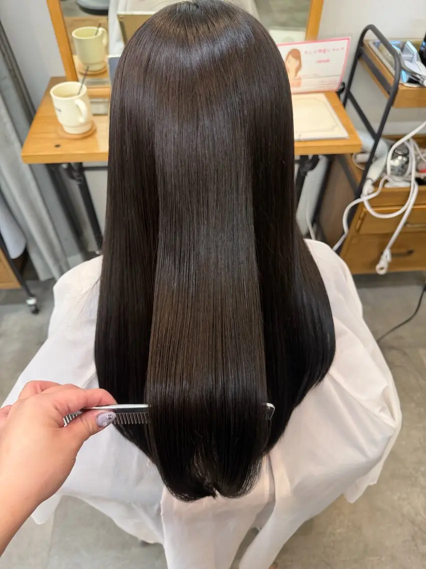 ロング 縮毛矯正 カット 縮毛矯正 トリートメント カノエ博多ミスト店 /luaのヘアスタイル