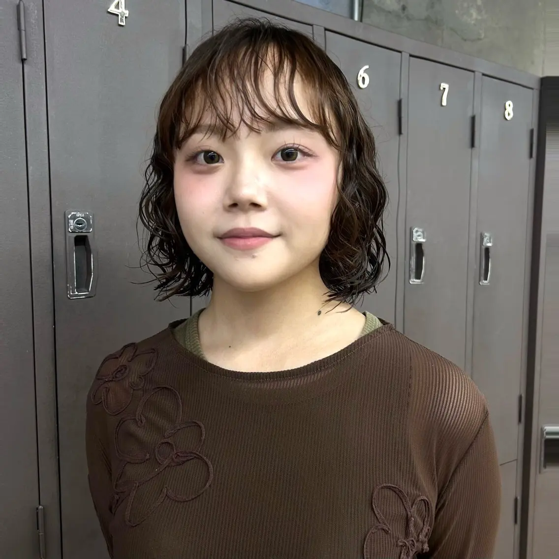 ミディアム カラー パーマ ミディアムパーマ ボブ カット ヘアカラー パーマ 伊藤ほのか/パーマ /酸性ストレートのヘアスタイル
