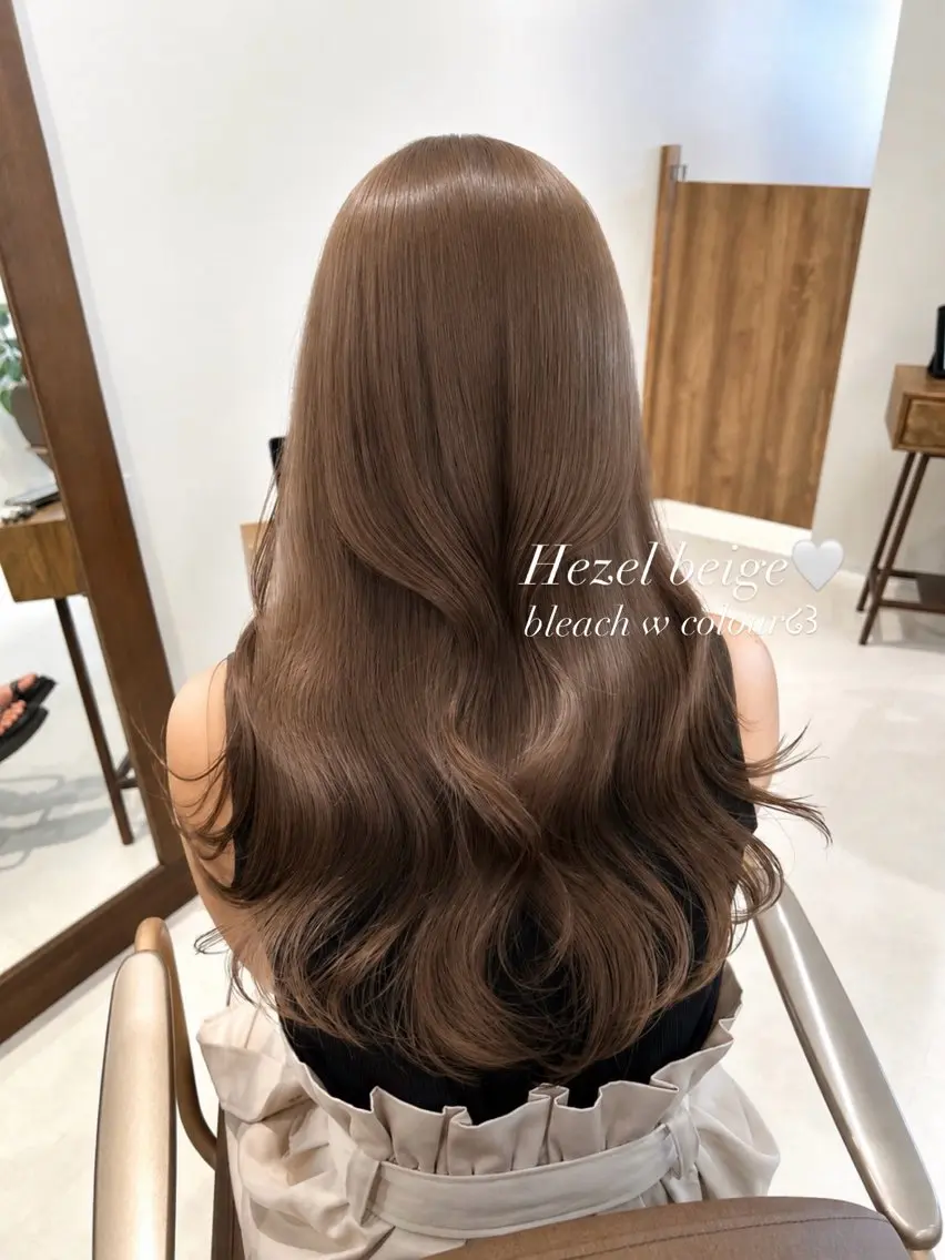 ロング カラー ブリーチ ケアブリーチ 透明感カラー ダブルカラー ヘアカラー ブリーチなしWカラー 🎀韓国ヘア/amiのヘアスタイル