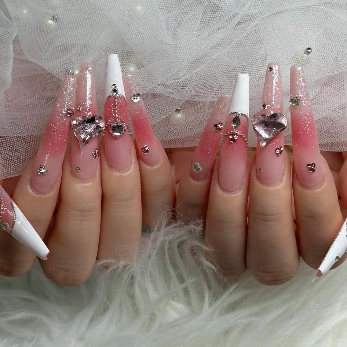 ネイル フットネイル フレンチネイル グラデーション 韓国ネイル ロングネイル ハンドネイル Hani Nail Salonのネイルデザイン