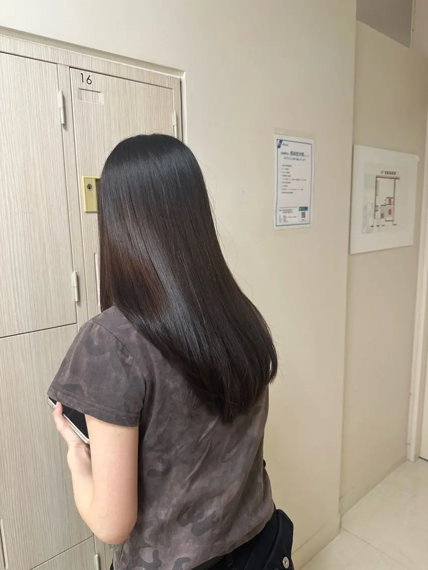 ロング 艶髪 黄金比みくのヘアスタイル