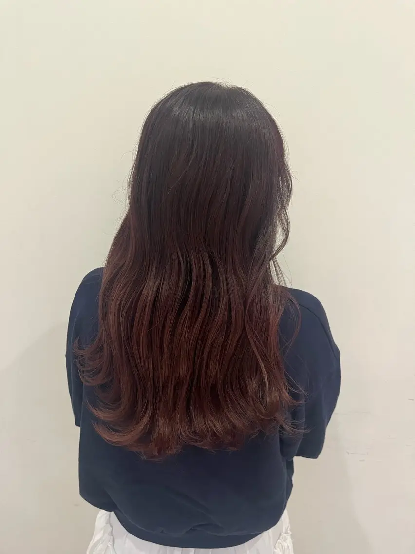 ロング カラー ramphy 柴原 夢奈のヘアスタイル