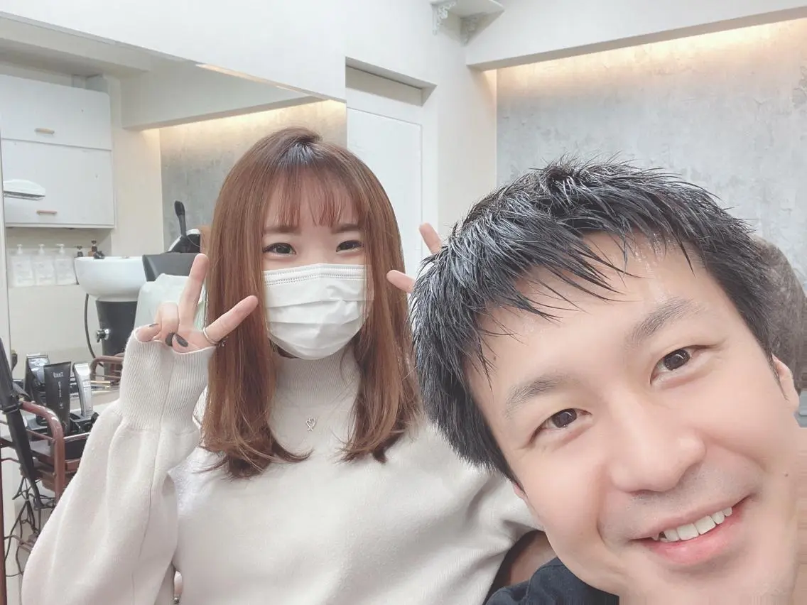 セミロング パーマ ストレートパーマ TOWA 野村　コウダイのヘアスタイル