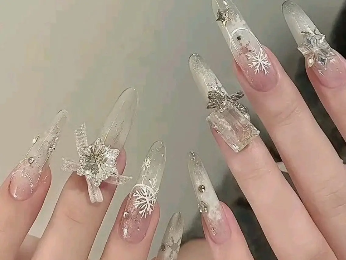 ロング 韓国風ヘア ロング フットネイル ハンドケア yu naのネイルデザイン