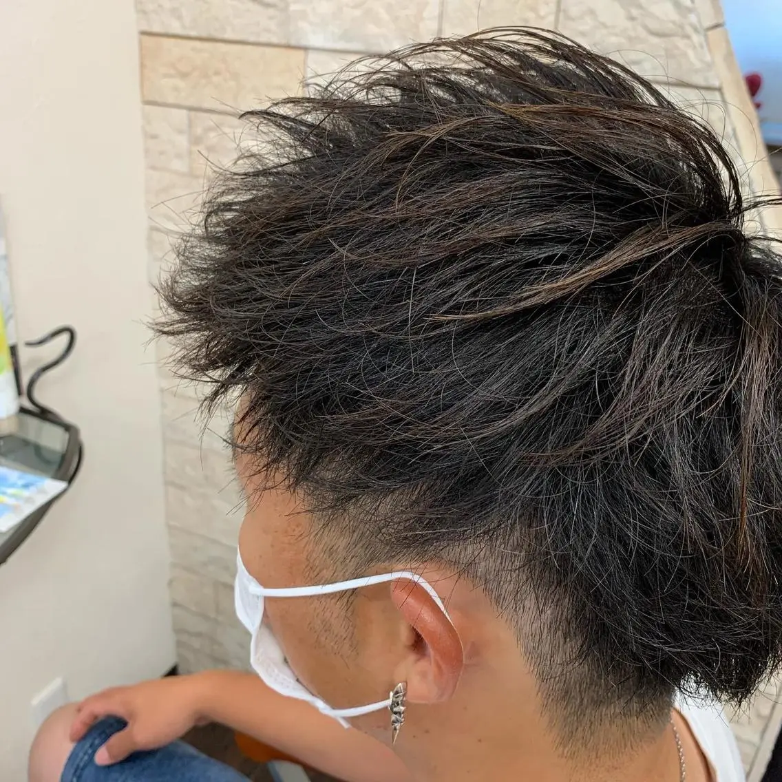 メンズ メンズメッシュ カット 田中 拓夢のヘアスタイル