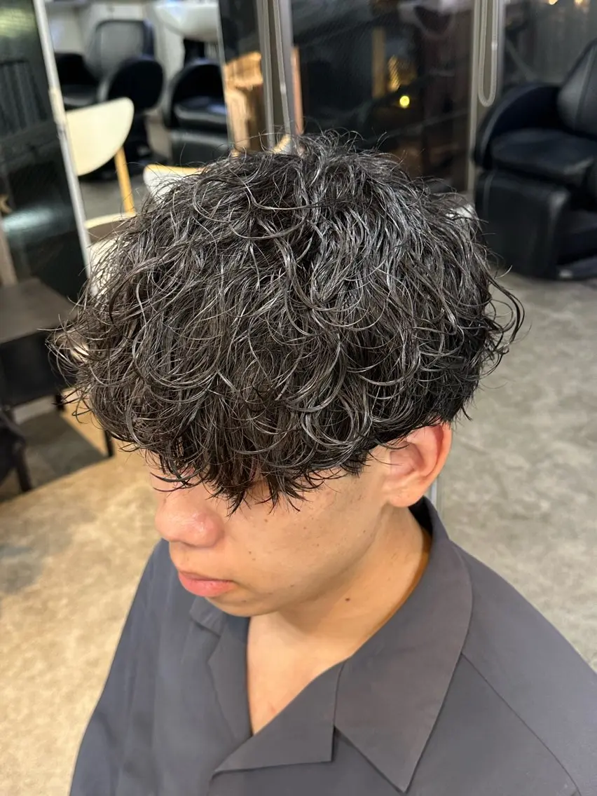 パーマ メンズ fifth/原宿/ カットモデル/カズのヘアスタイル