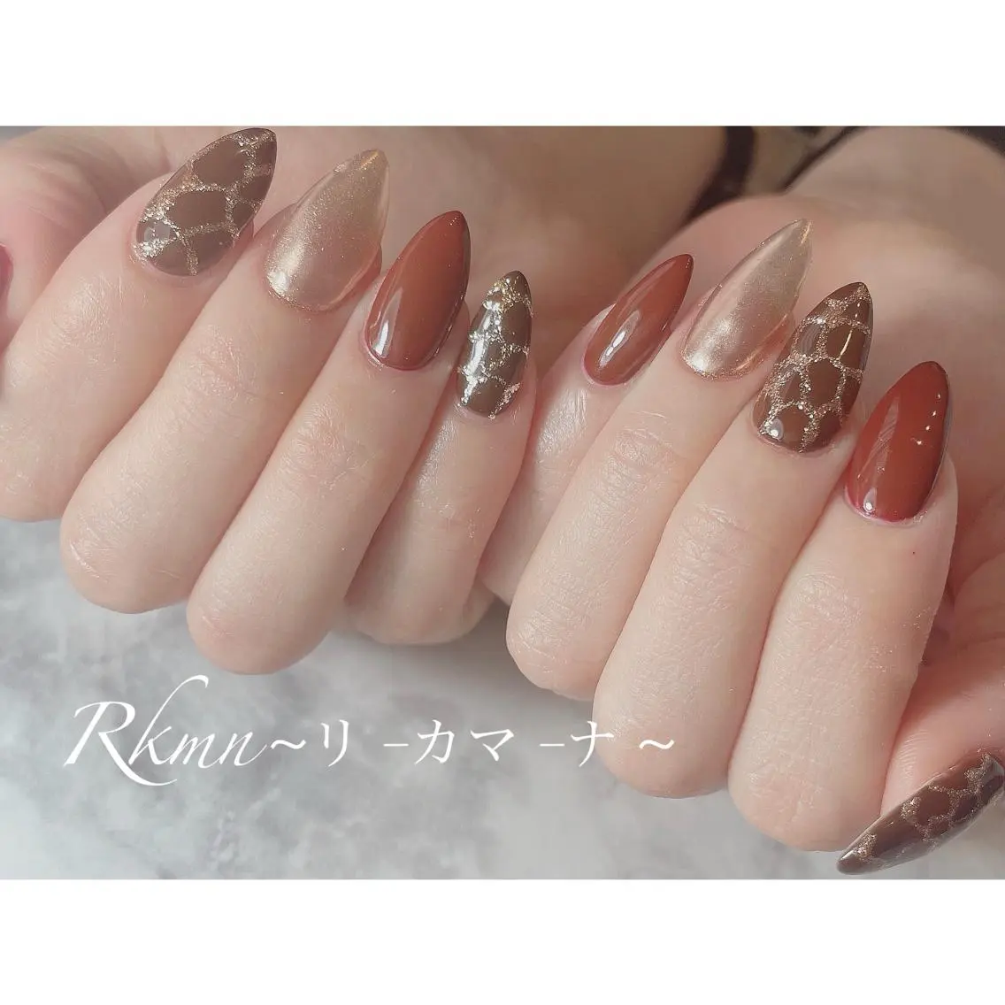 ネイル アートネイル ボルドー ラメ(グリッター) 春ネイル ハンドネイル フットネイル ハンドケア Rkmn ~リ-カマ-ナ~のネイルデザイン